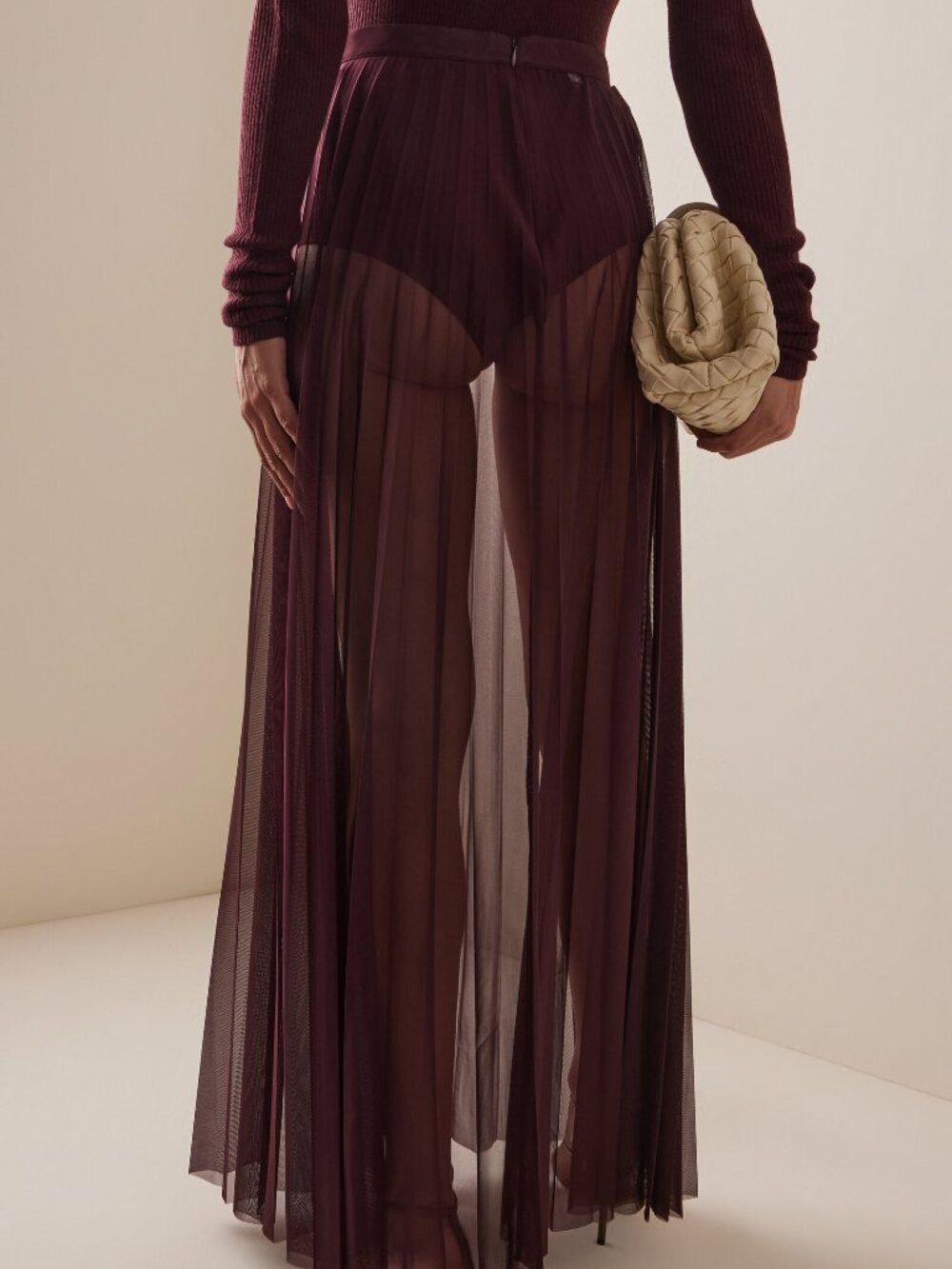 The Frankie Shop | NWOT | Pleated Mesh Maxi Skirt, Size: S - Picture 4 of 9